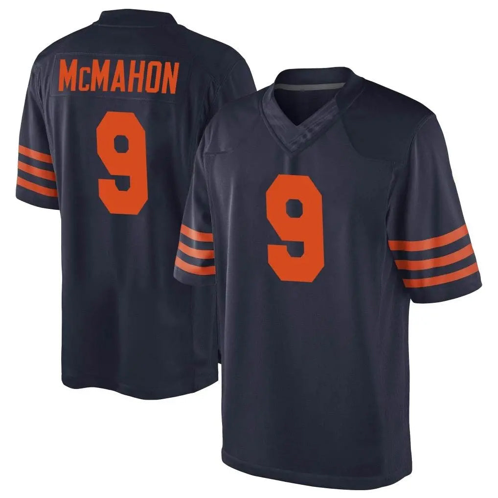 STECN C.Bears #9 Jim McMahon Player Navy Blue Alternate Game Stitched Jerseys
