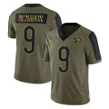 STECN C.Bears #9 Jim McMahon Player Olive Salute to Service Limited Stitched Jerseys