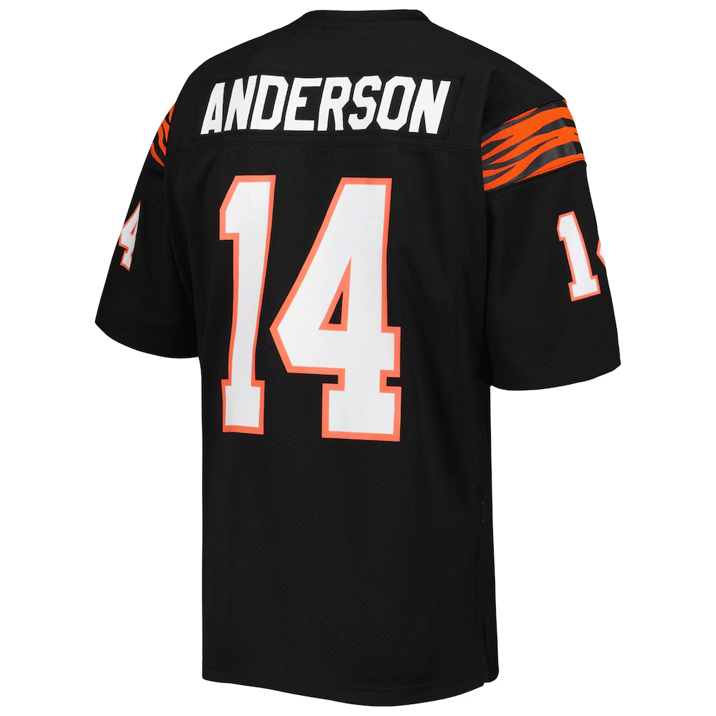 STECN C.Bengals 1981 #14 Ken Anderson Mitchell & Ness Black Authentic Throwback Retired Player Jersey