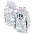 STECN C.Bengals Arctic Camo Salute to Service Pullover Hoodie Limited Blank Player Stitched Jerseys
