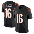 STECN C.Bengals #16 Joe Flacco Player Black Vapor F.U.S.E. Limited Home Game Stitched Jerseys
