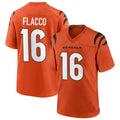 STECN C.Bengals #16 Joe Flacco Player Orange Home Game Stitched Jerseys