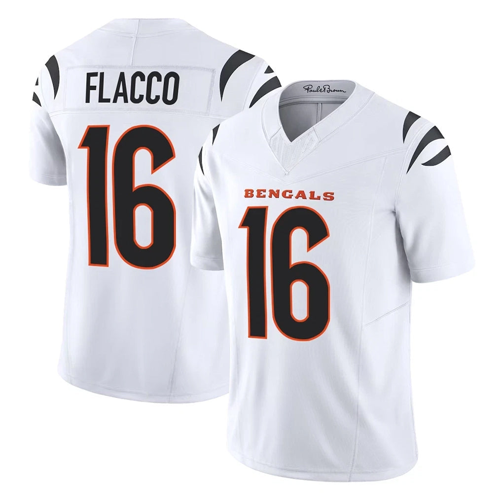 STECN C.Bengals #16 Joe Flacco Player White Vapor F.U.S.E. Limited Home Game Stitched Jerseys
