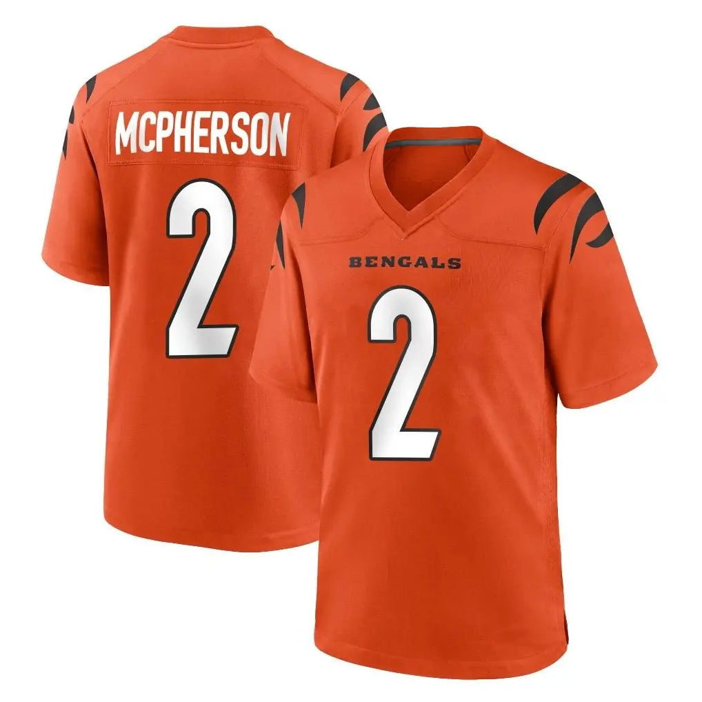 STECN C.Bengals #2 Evan McPherson Player Orange Home Game Stitched Jerseys