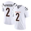 STECN C.Bengals #2 Evan McPherson Player White Vapor F.U.S.E. Limited Home Game Stitched Jerseys