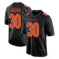 STECN C.Bengals #30 Chase Brown Player Black Fashion Game Stitched Jerseys