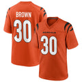 STECN C.Bengals #30 Chase Brown Player Oramge Home Game Stitched Jerseys