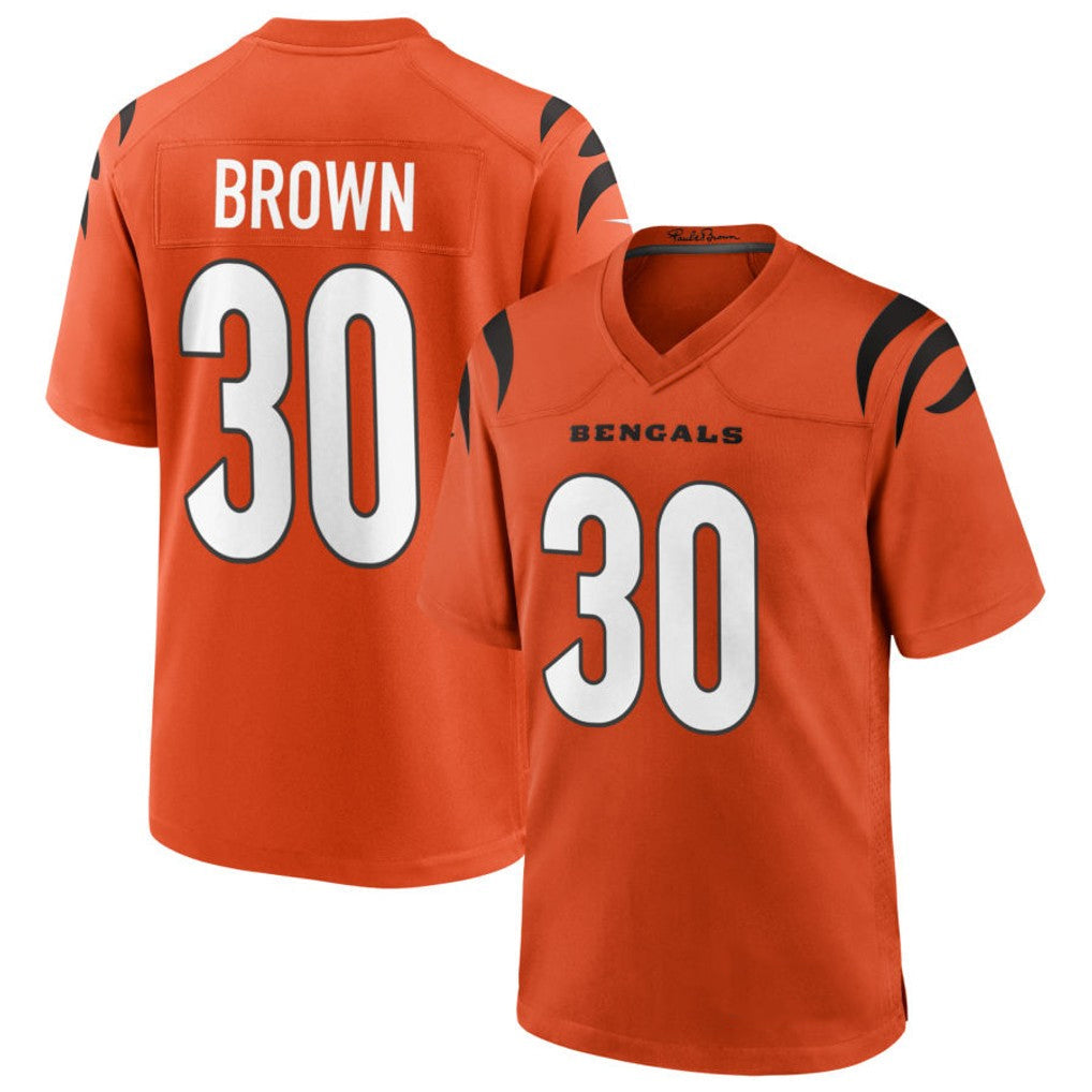 STECN C.Bengals #30 Chase Brown Player Oramge Home Game Stitched Jerseys