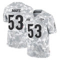STECN C.Bengals #53 Boye Mafe Player Arctic Camo Salute to Service Limited Stitched Jerseys