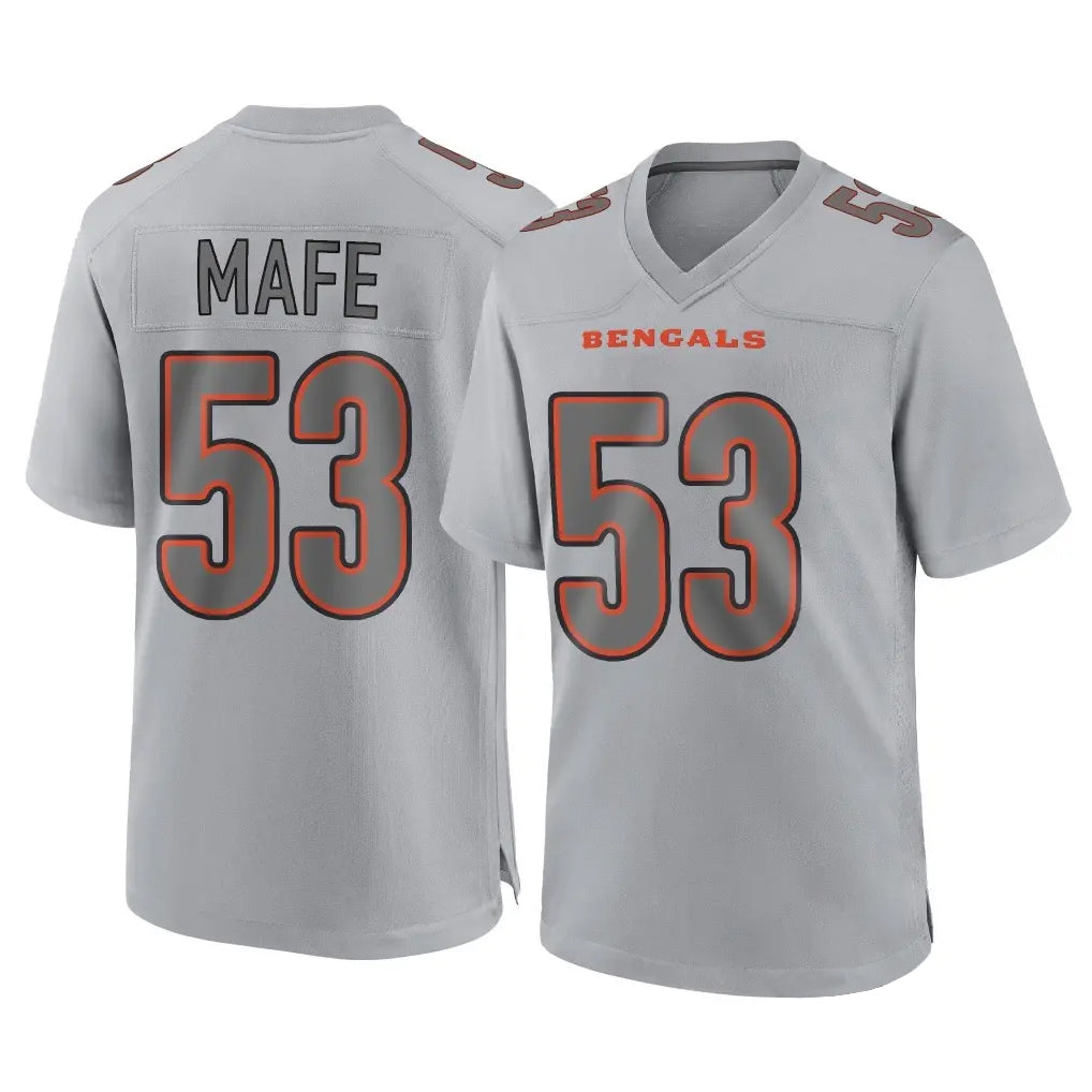 STECN C.Bengals #53 Boye Mafe Player Gray Atmosphere Fashion Game Stitched Jerseys