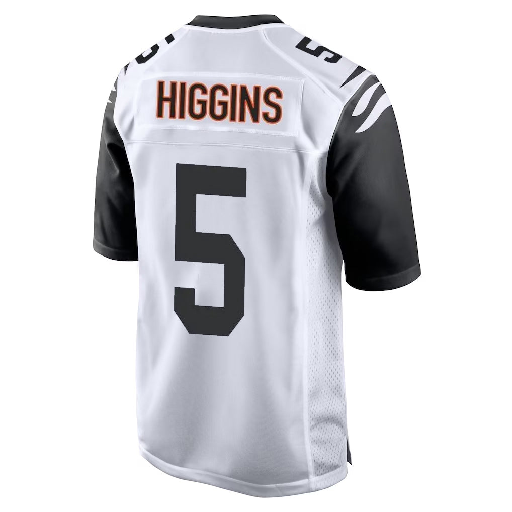 STECN C.Bengals #5 Tee Higgins Player White Alternate Home Game Stitched Jerseys