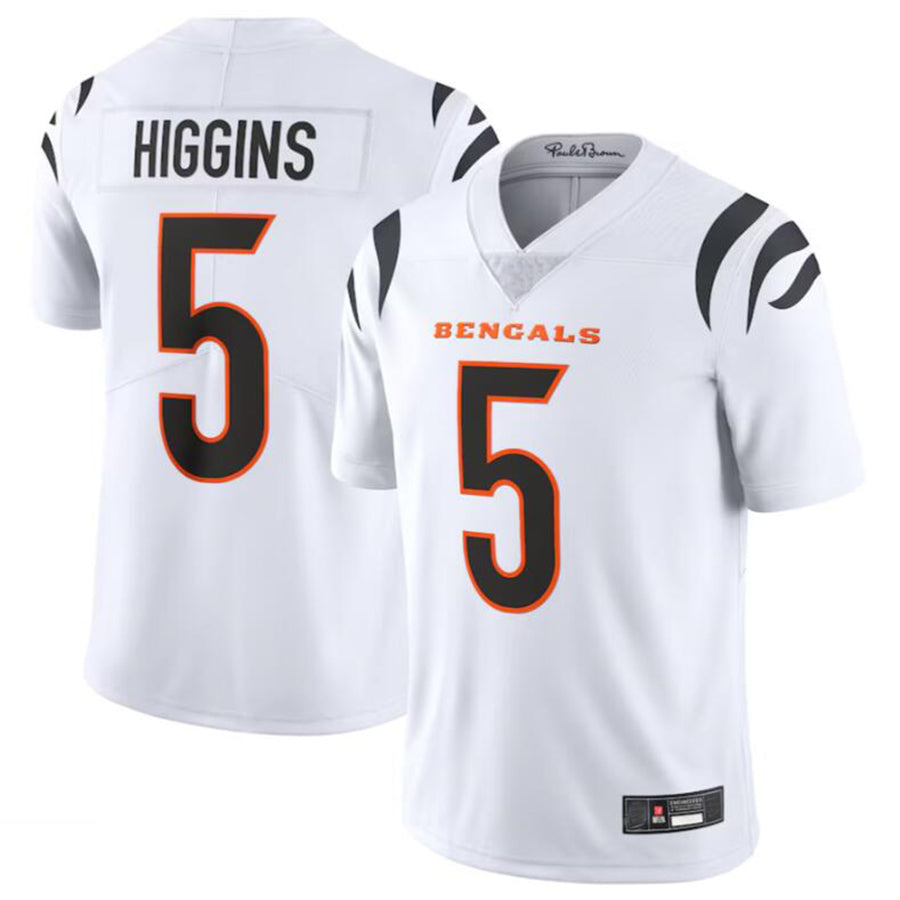 STECN C.Bengals #5 Tee Higgins White Vapor Untouchable Limited Jersey American Stitched Jerseys