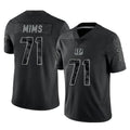 STECN C.Bengals #71 Amarius Mims Player Black Reflective Limited Game Stitched Jerseys