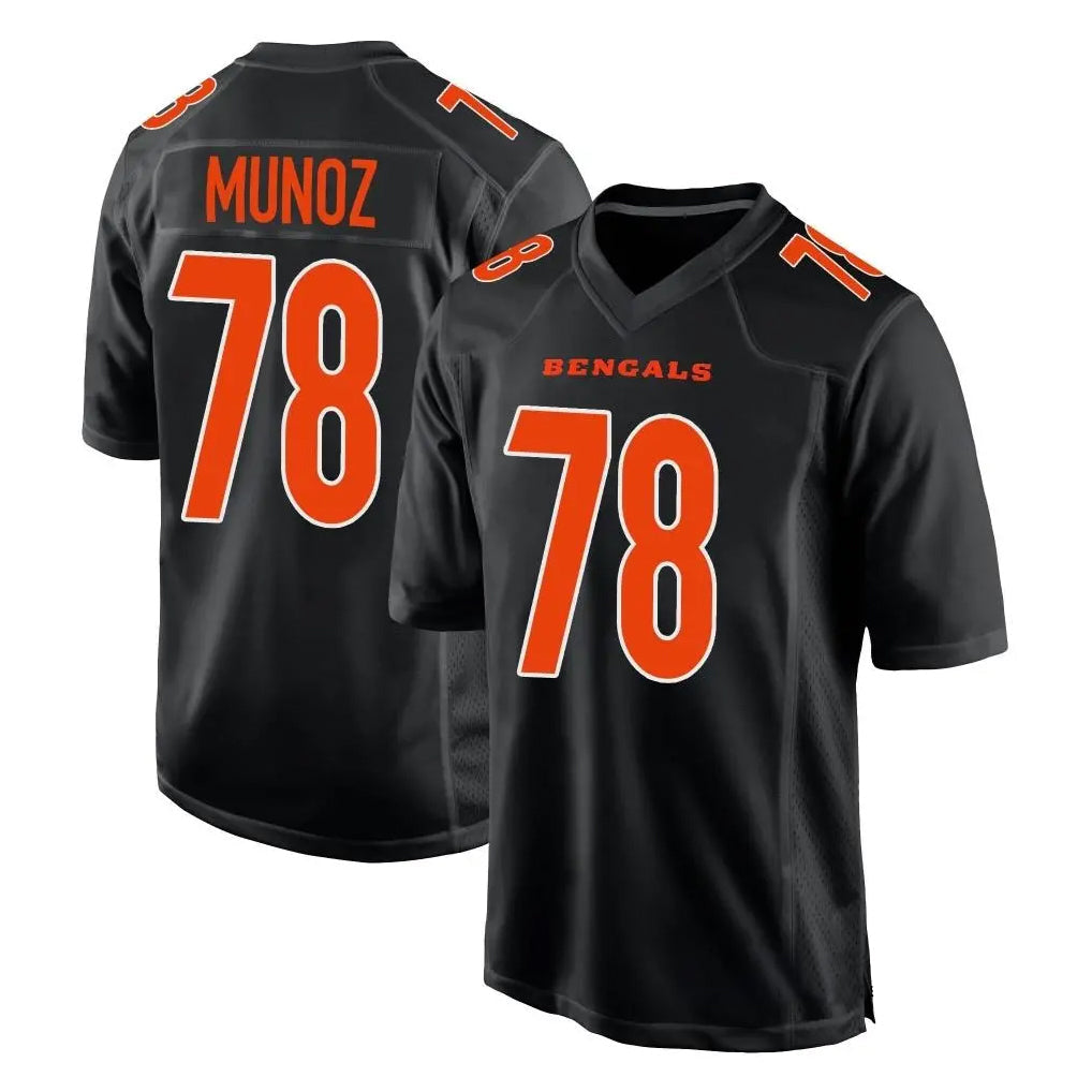 STECN C.Bengals #78 Anthony Munoz Player Black Fashion Game Stitched Jerseys