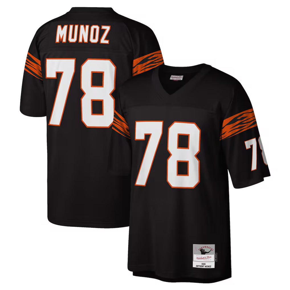 STECN C.Bengals #78 Anthony Mu?oz Player Black Mitchell & Ness Legacy Replica Stitched Jerseys