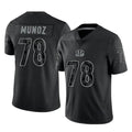STECN C.Bengals #78 Anthony Munoz Player Black Reflective Limited Game Stitched Jerseys