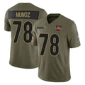 STECN C.Bengals #78 Anthony Munoz Player Olive Salute to Service Limited Home Game Stitched Jerseys