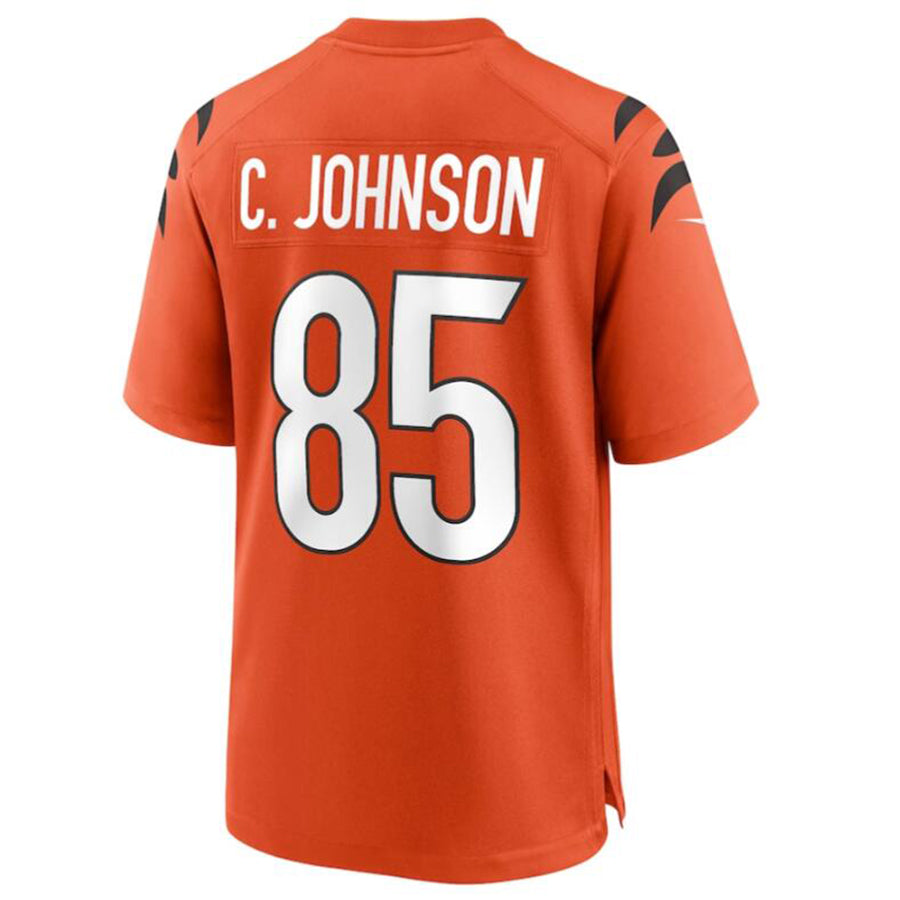 STECN C.Bengals #85 Chad Johnson Orange Retired Player Alternate Game Jersey American Stitched Jerseys