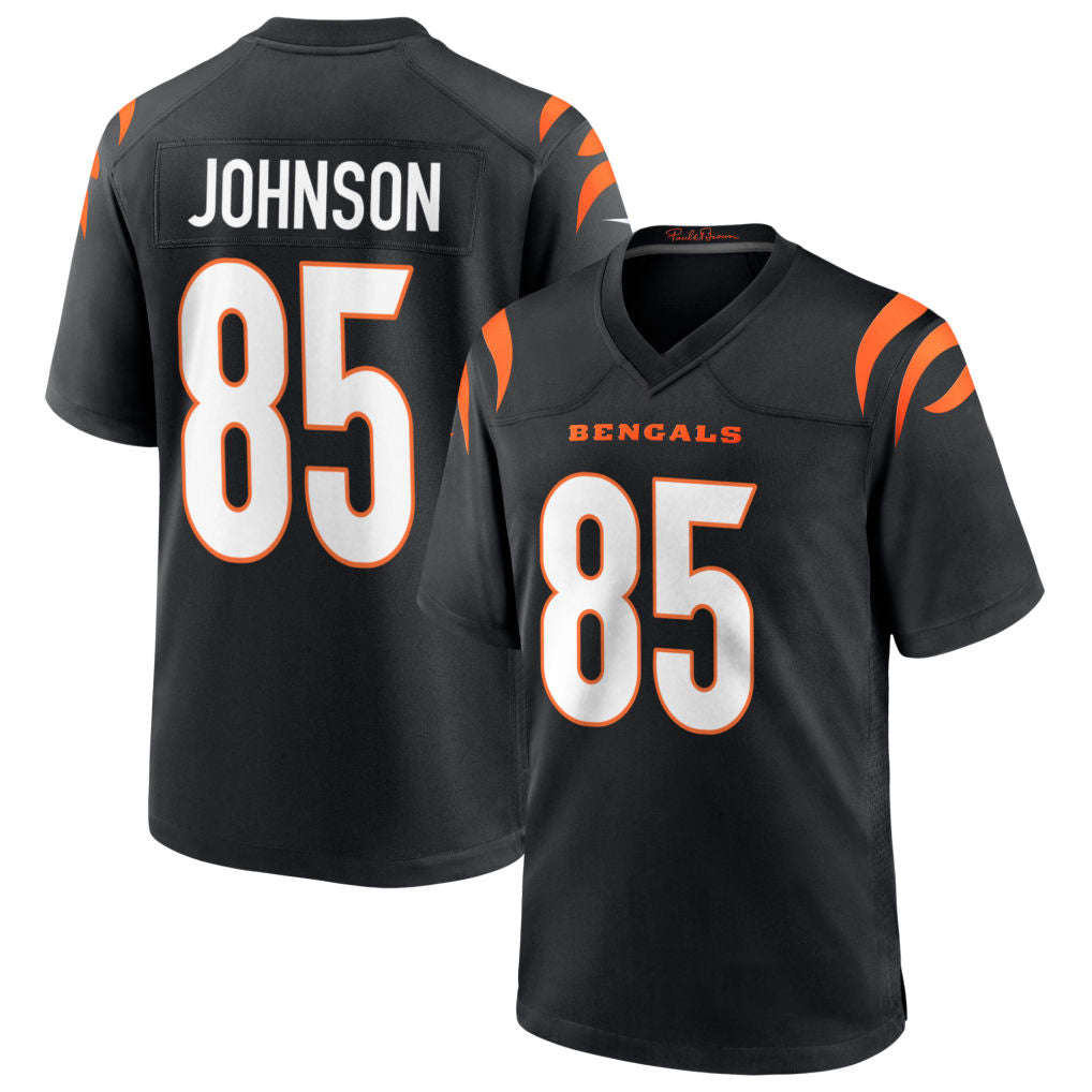 STECN C.Bengals #85 Chad Johnson Player Black Home Game Stitched Jerseys