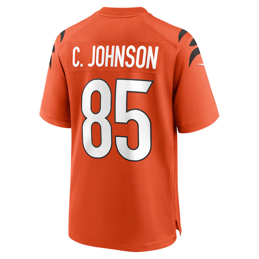 STECN C.Bengals #85 Chad Johnson Player Orange Home Game Stitched Jerseys