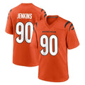 STECN C.Bengals #90 Kris Jenkins Jr Player Orange Home Game Stitched Jerseys
