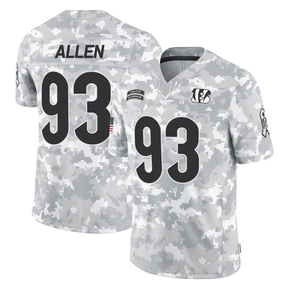 STECN C.Bengals #93 Jonathan Allen Player Arctic Camo Salute to Service Limited Stitched Jerseys