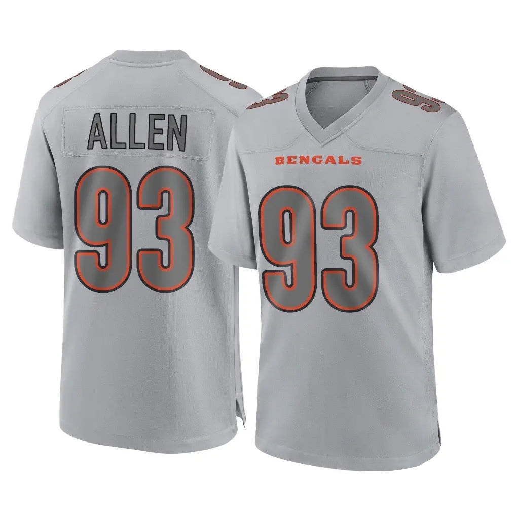 STECN C.Bengals #93 Jonathan Allen Player Gray Atmosphere Fashion Game Stitched Jerseys