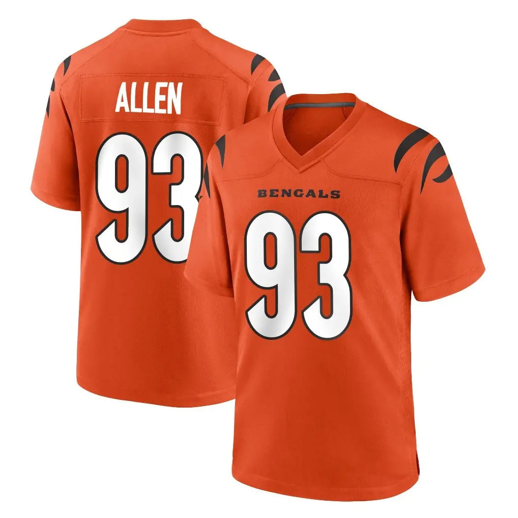 STECN C.Bengals #93 Jonathan Allen Player Orange Home Game Stitched Jerseys