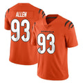 STECN C.Bengals #93 Jonathan Allen Player Orange Vapor Untouchable Limited Home Game Stitched Jerseys