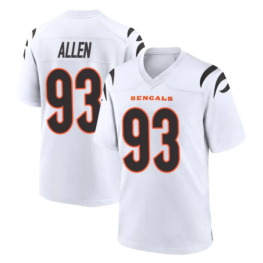 STECN C.Bengals #93 Jonathan Allen Player White Home Game Stitched Jerseys