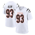 STECN C.Bengals #93 Jonathan Allen Player White Home Game Stitched Jerseys