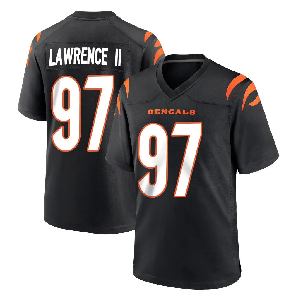 STECN C.Bengals #97 Dexter Lawrence II Player Black Home Game Stitched Jerseys
