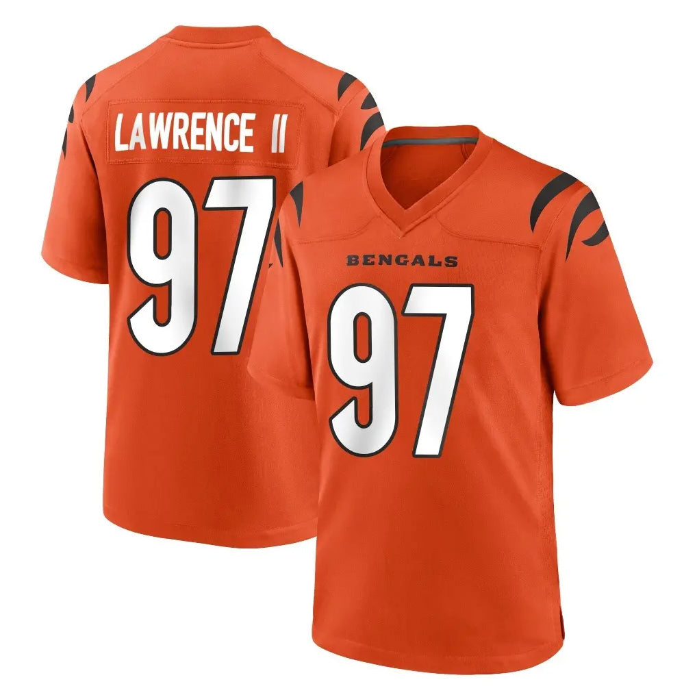 STECN C.Bengals #97 Dexter Lawrence II Player Orange Home Game Stitched Jerseys