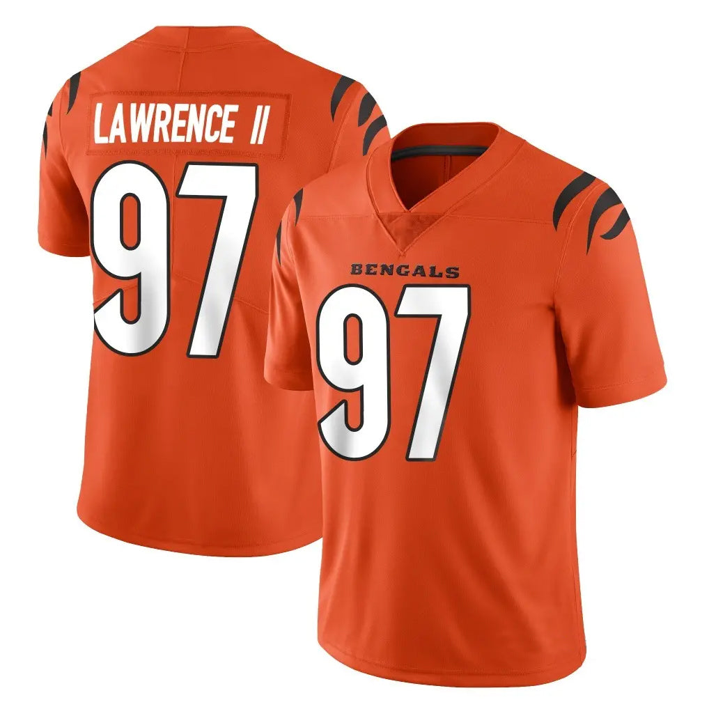 STECN C.Bengals #97 Dexter Lawrence II Player Orange Vapor Untouchable Limited Home Game Stitched Jerseys