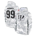 STECN C.Bengals #99 Myles Murphy Player Arctic Camo Salute to Service Pullover Hoodie Limited Stitched Jerseys