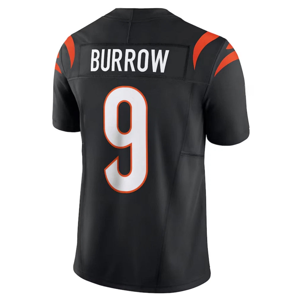 STECN C.Bengals #9 Joe Burrow Player Black Vapor F.U.S.E. Limited Stitched Jerseys