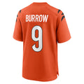 STECN C.Bengals #9 Joe Burrow Player Orange Home Game Stitched Jerseys