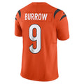 STECN C.Bengals #9 Joe Burrow Player Orange Vapor F.U.S.E. Limited Stitched Jerseys