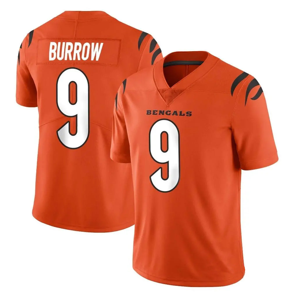 STECN C.Bengals #9 Joe Burrow Player Orange Vapor Untouchable Limited Home Game Stitched Jerseys