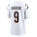 STECN C.Bengals #9 Joe Burrow Player White Home Game Stitched Jerseys