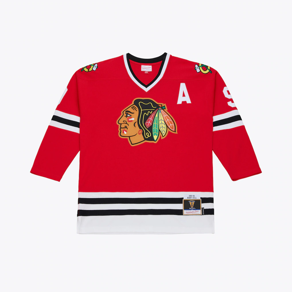 STECN C.Blackhawks Bobby Hull Mitchell & Ness Red 1966 Power Play Jerseys