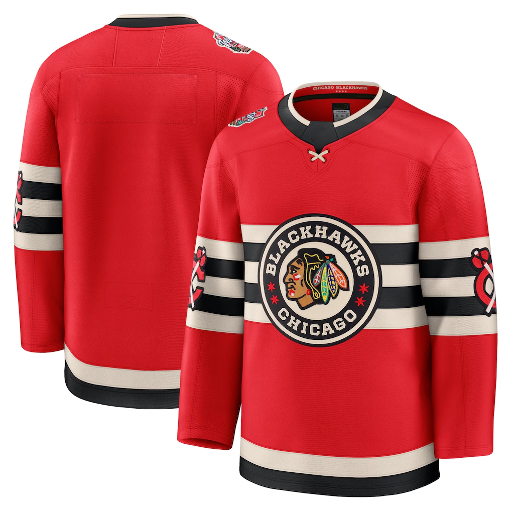 STECN C.Blackhawks Red 2025 Winter Classic Premium Jerseys