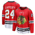 STECN C.Blackhawks #24 Sam Lafferty Red Centennial Breakaway Player Jerseys