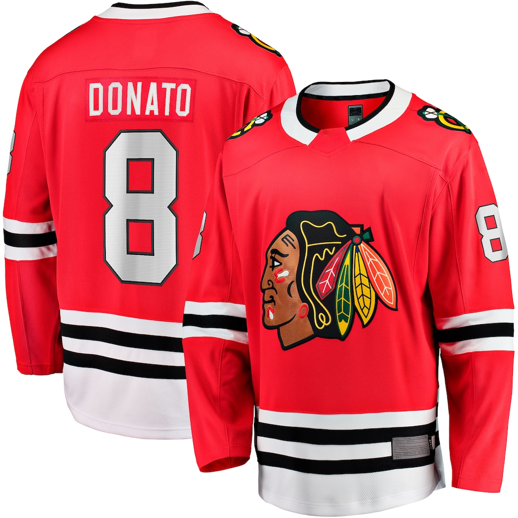STECN C.Blackhawks #8 Ryan Donato Red Home Breakaway Jerseys