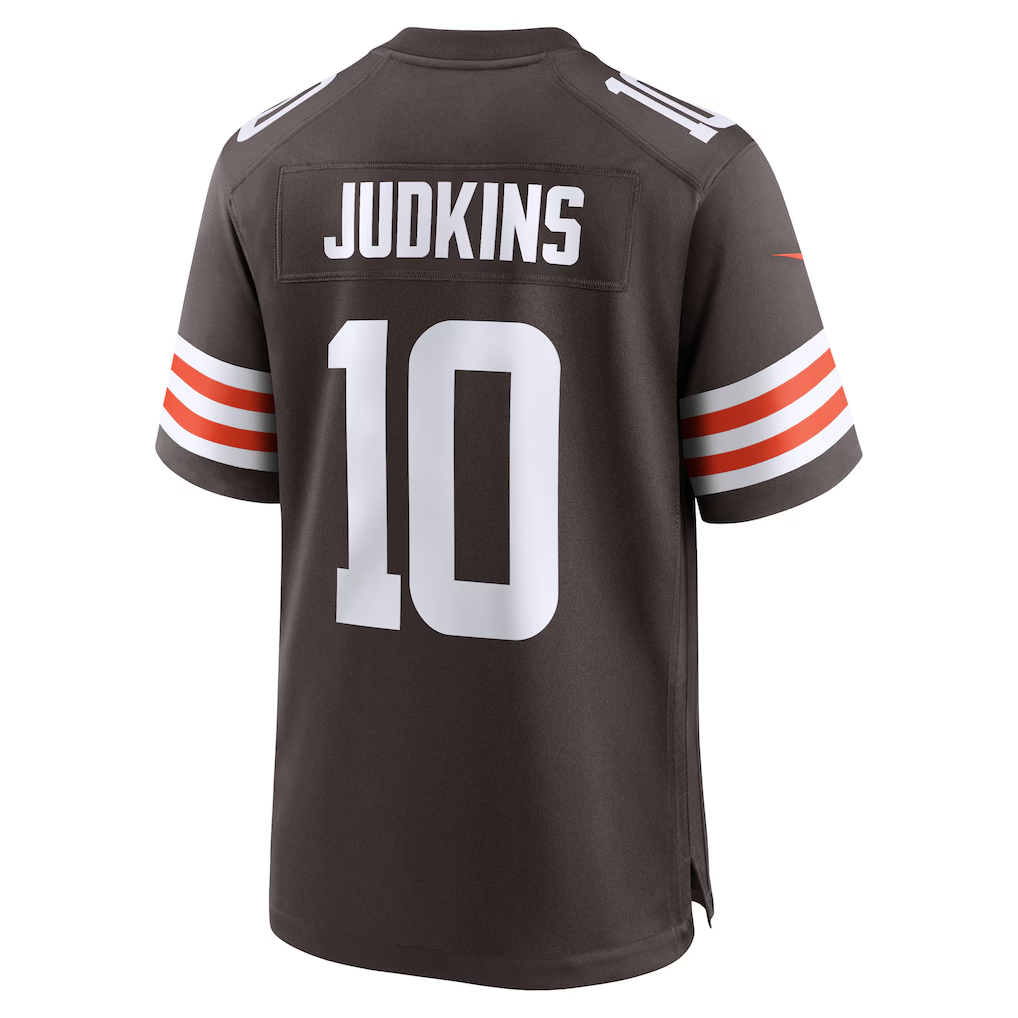 STECN C.Browns #10 Quinshon Judkins Brown 2025 Draft Game Stitched Jerseys
