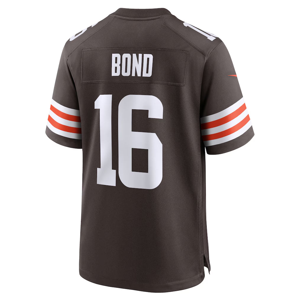 STECN C.Browns #16 Isaiah Bond Player Brown Home Game Stitched Jerseys