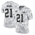 STECN C.Browns #21 Denzel Ward Player Arctic Camo Salute to Service Limited Football Jerseys