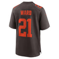 STECN C.Browns #21 Denzel Ward Player Brown Game Football Jerseys