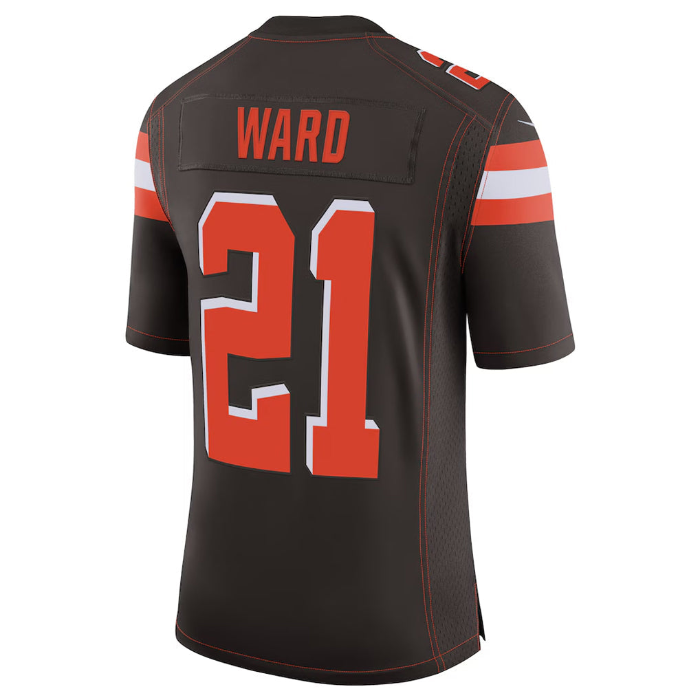 STECN C.Browns #21 Denzel Ward Player Brown Vapor Limited Football Jerseys