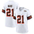 STECN C.Browns #21 Denzel Ward Player White 1946 Collection Alternate Football Jerseys